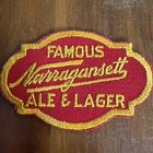 Vintage 1960s Famous Narragansett Ale   Lager Beer Patch 2   x3    Red   Gold