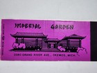 Vintage Matchbook Cover - Imperial Garden Chinese Restaurant Okemos Michigan Mi