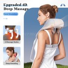 Shiatsu Shoulder Neck And Back Massager Pillow With Heat Deep Kneading Cushion