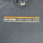 Vintage Us Open Tennis Shirt Mens Xl Blue Flame 2001 Fila Graphic Tee Usa Vtg