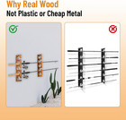 Fishing Rod Holder For Wall  Solid Wood Wall Mount Fishing Rod Rack For 5 Poles 