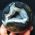 Rare 458 8g 70mm Natural Polished Colorful Agate Ball Geode Healing Ac1226