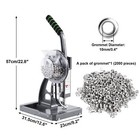Grommet Machine Eyelet Hand Press Tool With 2000 Pcs Silver Grommets 3 8   size