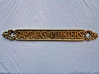 12  Solid Brass  captains Quarters  Door Sign - Nautical Wall Decor - Boat Cabin
