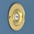 Large Polished Brass 3  Front Door Bell Push Button Victorian Circular Round