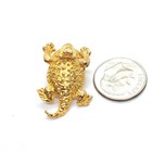Gold Tone Lizard Pin Bearded Dragon Vintage Collectible Jewelry Reptile Animal