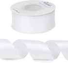 Ribbli White Double Faced Satin Ribbon 1-1 2    X Continuous 1-1 2 Inch  