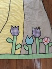 Handmade Vintage Snail Quilt Baby Gingham  Cottagecore Nursery Decor 36x41