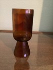 1970 6    Tall Vintage Handmade Schlitz Beer Bottle Footed Brown Glass