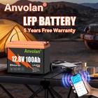 2pcs Bluetooth 12v 100ah Lifepo4 Lithium Battery For Trolling Motor Solar