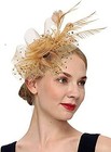 Womens Feather Mesh Flower Fascinator Headband Clip Wedding Tea Party Hat