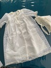Vintage Christening Dress With Cover And Bonnet In Original Packaging