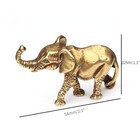 Brass Elephant Animal Statue Small Sculpture Tabletop Figurine Home Decor Gifts