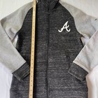 Fanatics Mlb Atlanta Braves Podium Team Jacket Mens Small Gray Zip Up Mock Neck