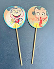 Mickey Mouse   Betty Boop Collectible - Rare Vintage 1940s Japanese Uchiwa Paper