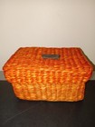 Vintage Wicker Basket With Lid
