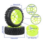 Rowiz 4pcs 1 8 Rc Tires 17mm Hub Wheel Rims Pentagram For Typhon   Scale