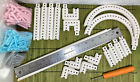 Lot Of Adjustable Knitting Board Parts  Pegs   Yarn Tool Circular   Straight