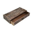 Wooden Drawer Organizer  Rustic Desktop Storage Box  Farmhouse Office Caddy