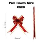 50pcs Pull Bows 5 9 Inches Wide Ribbon Gift Bows For Gift Wrapping Wine Red