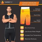 Saunatek Men s Sauna Sweat Suit Shorts For Exercise And Large  Black   Orange