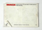 Minox 35 Pe Camera Instruction Manual Users Guide   Operating