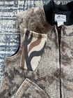 Vintage Sleeping Indian Designs Men   s Wool Camo Vest Size Large Camouflage Usa