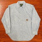 Vintage Polo Ralph Lauren Country Chambray Shirt Mens Medium Western Button