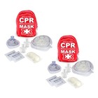 Cpr Mask Combo Kit For Adults   Infants  2 Valves  Vinyl Gloves   Alcohol Pads