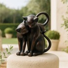 Polyresin Cats Garden Statue     Outdoor Ornaments  Patio Or Porch 6 75  H Bronze