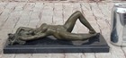 Bronze Art Sculpture Signed Original Mavchi Nude Naked Laying Statue Figure Sale