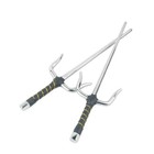 Multi-size Octagon Metal Sai For Martial Arts Training - Black   Silver