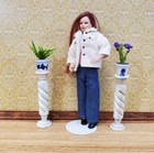 Dollhouse Miniature Pedestal Column Twist Plant Stand 1 12 Scale Decor
