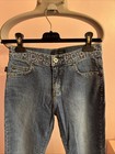 Vintage Y2k Buffalo David Bitton Rhinestone Studded Flare Denim Pants Girls 12