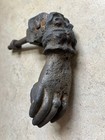 Antique 1890   s Cast Iron Victorian Hand Door Knocker    hand Of Fatima   