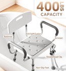 Soundfuse Shower Chair For Inside Shower With Arms And Back  Aluminum Frame