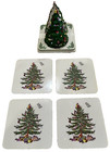Spode Christmas Tree Coasters And Holder
