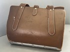 Vtg  Master Products Catalog Rack Holder- Leather- 6 Slots