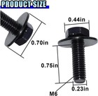 40pcs M6-1 0 X 24mm Hex Head Sems Bolts - Automotive Body Bolts Screws Fastener