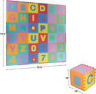 Kids  96-piece Foam Floor Alphabet And Numbers Puzzle Play Mat For Babies And To