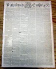 1836 Richmond Virginia Pre-civil War Newspaper W Ad - 25 Negr0 Slaves For Sale