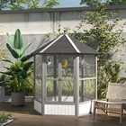 Large Wooden Aviary Flight Bird Cage With Covered Roof Outdoor Wood Aviary