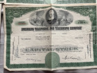 Lot Of 8 Stocks Certificates American Telephone And Telegraph Company 1955-1964