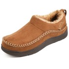  Men s Moccasin House Shoes Slippers Indoor Outdoor 10 Tan
