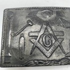 Vintage Masonic Freemason Belt Buckle Heavy Pewter