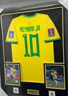 2022 World Cup Brazil Neymar Jr Signed Jersey Led Framed Beckett