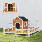 Outdoor Dog House  Wooden Dog House With Large Porch