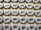 100 Lot  Miller Lite Beer Bottle Caps  white   No Dents  craft s 