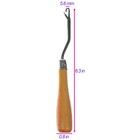 Craft County 5 Piece Crochet Latch Hook Set - 1 Bent Wooden   4 Straight Plastic