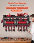 Vevor Power Tool Organizer Wall Mount 4-layer Tool Storage Rack 8 Drill Holders